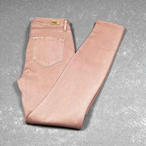 Paige Jeans Womens Size 28 Faded Petal Pink Verdugo Ankle Jeans Pockets - Picture 1 of 15